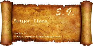 Sutyor Ilona névjegykártya